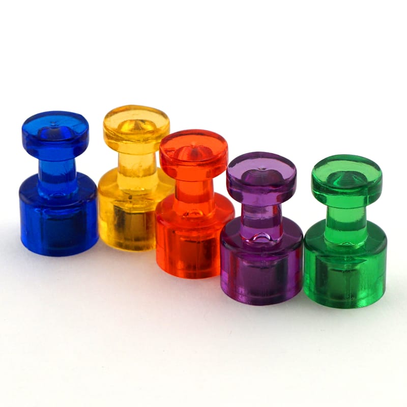 Magnet Source 08013 .625 in. L X .375 in. W Assorted Magnetic Push Pins 10 pc