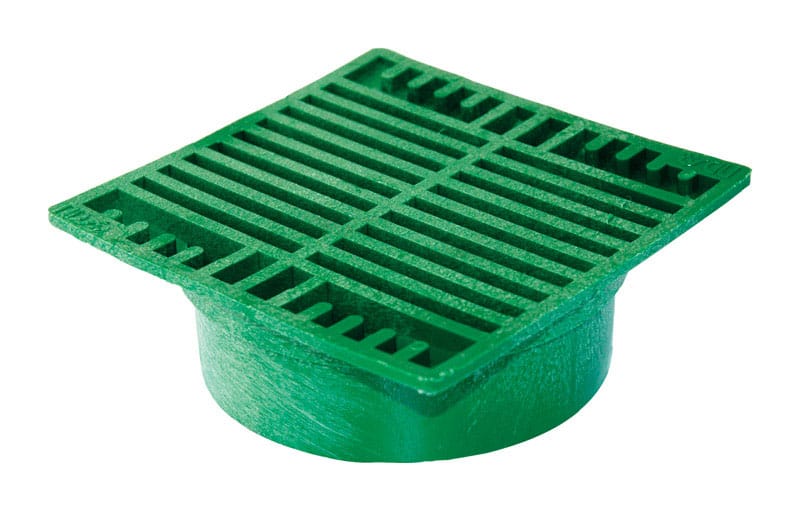 NDS 772 7 in. Green Square Polyolefin Drain Grate