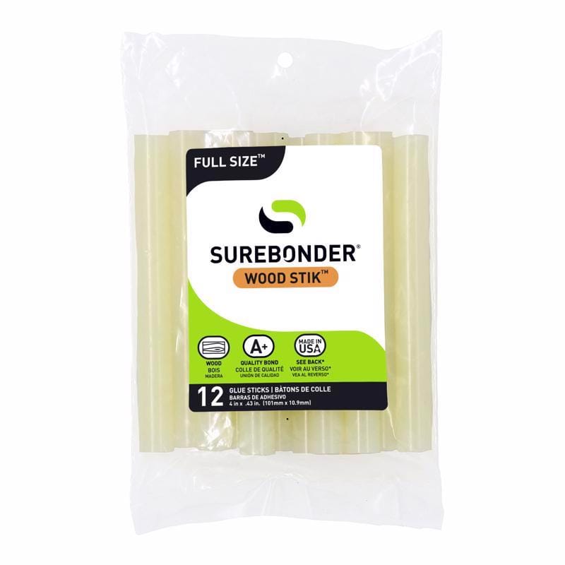 Surebonder WS-12 Wood Stik 0.44 in. D X 4 in. L Glue Sticks White 12 pk
