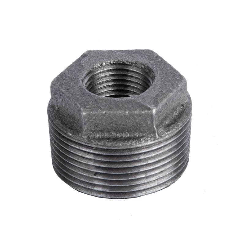 STZ Industries 501387 1-1/4 in. MIP each X 1/2 in. D FIP Black Malleable Iron Hex Bushing