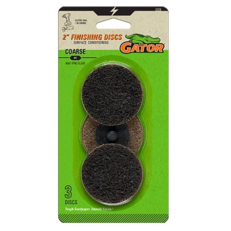 Gator 2228 Power 2 in. Zirconia Aluminum Oxide Twist and Lock Surface Conditioning Disc 50 Grit Coarse 3