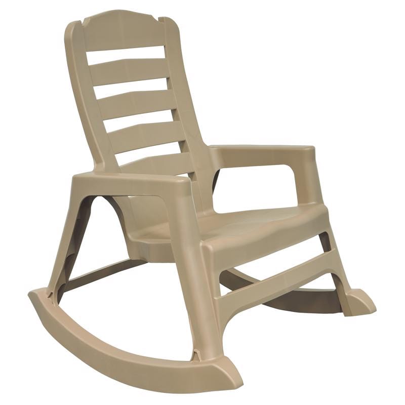 Adams 260622 Big Easy Biscuit Resin Frame Stackable Rocking Chair