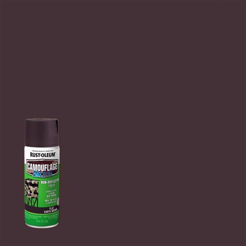 Rust-Oleum 279178 Specialty Flat Earth Brown Camouflage Spray Paint 12 oz