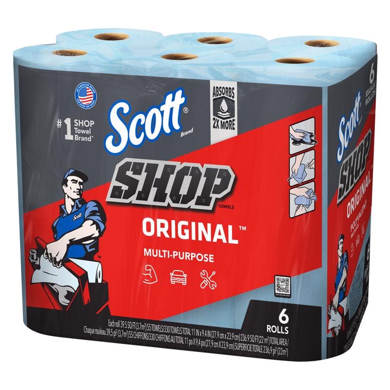 Scott 75180 Shop Towel 55 sheet 1 ply 6 pk