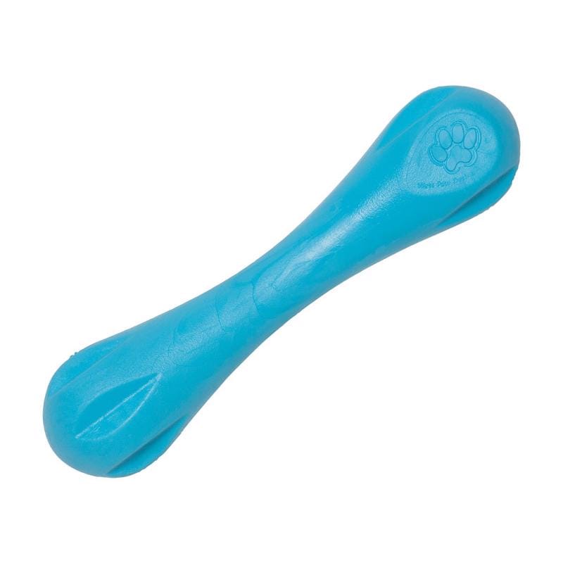 West Paw ZG010AQA Zogoflex For Dog Plastic Hurley Bone Chew Dog Toy Small 1 pk