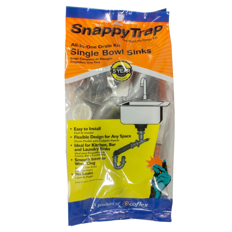 Snappy Trap DK-100-AH 1-1/2 in. D PVC Single Sink Drain Kit