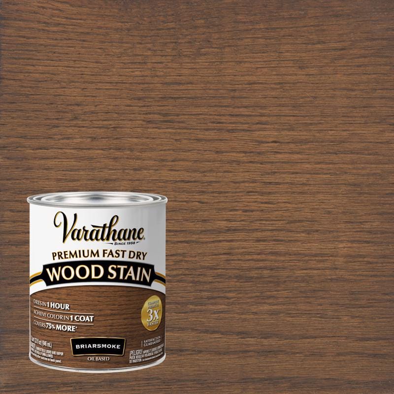 Varathane 313608 Semi-Transparent Gloss Briarsmoke Oil-Based Urethane Modified Alkyd Wood Stain 1 qt