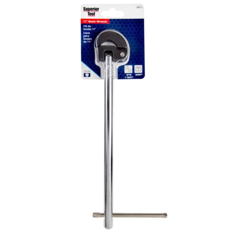 Superior Tool 3811 Basin Wrench 11 in. L 1 pc