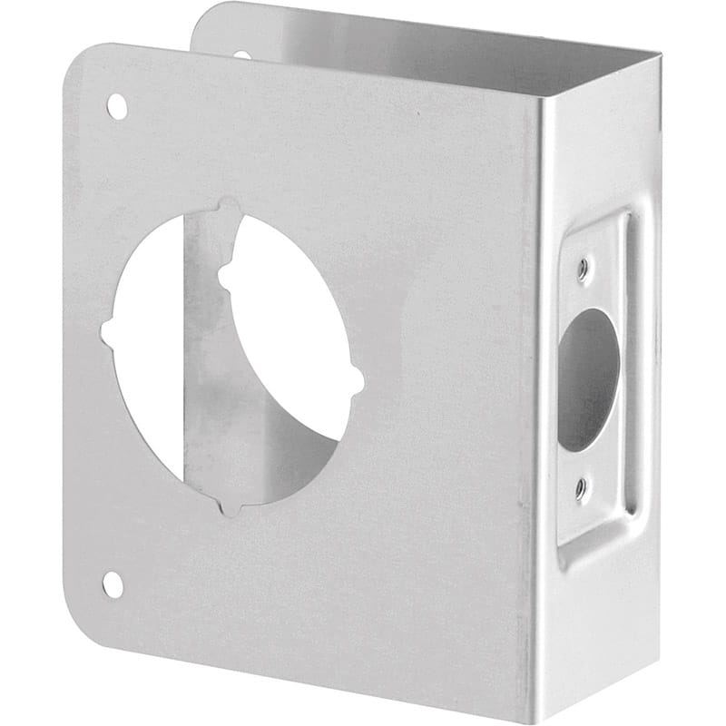 Prime-Line U 9553 4.5 in. H X 3.875 in. L Brushed Stainless Steel Stainless Steel Recessed Door Reinforcer