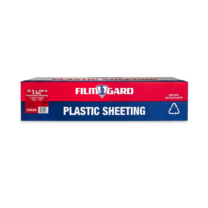 Film-Gard 626073 Plastic Sheeting 6 mil X 20 ft. W X 100 ft. L Polyethylene Clear 1 pk