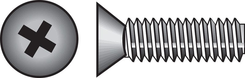 Hillman 0825452 No. 6-32 Ga. X 1 in. L Phillips Flat Head Stainless Steel Machine Screws 100 pk