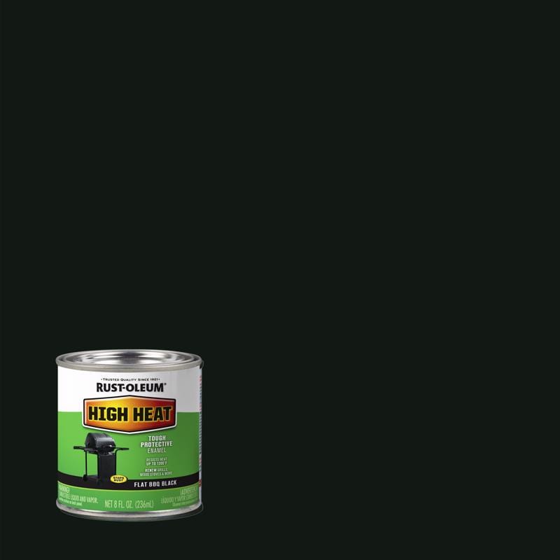 Rust-Oleum 7778730 Specialty Flat BBQ Black Oil-Based High Heat Enamel 0.5 pt