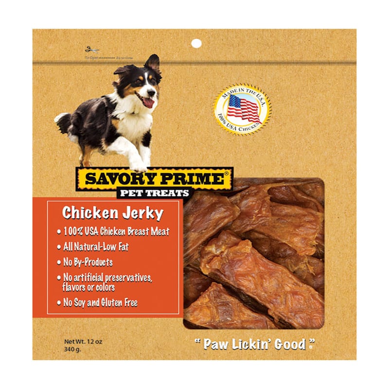 Savory Prime 372 USA Tenders Chicken Grain Free Jerky Tenders For Dogs 12 oz