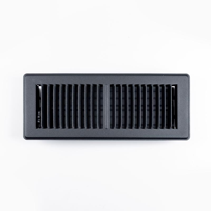 Rectorseal C150MMB04X12 Tru Aire 4 in. H X 12 in. W 2-Way Powder Coat Black Steel Floor Register