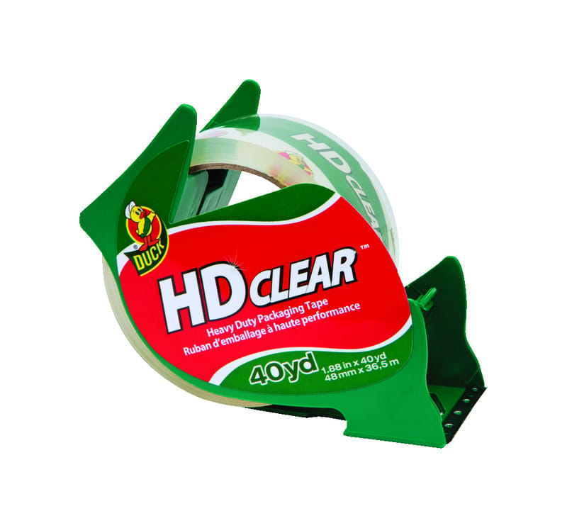 Duck 281012 HD Clear 1.88 in. W X 40 yd L Heavy-Duty Packaging Tape with Dispenser