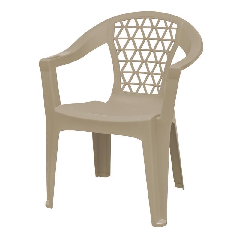 Adams 260616 Penza Biscuit Polypropylene Frame Stackable Chair
