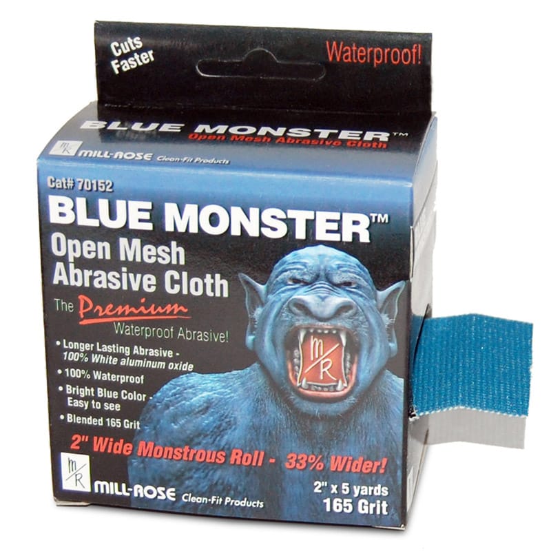 Mill Rose 70152 Blue Monster 5 yd L X 2 in. W Aluminum Oxide 165 Grit Medium Open Mesh Abrasive Cloth