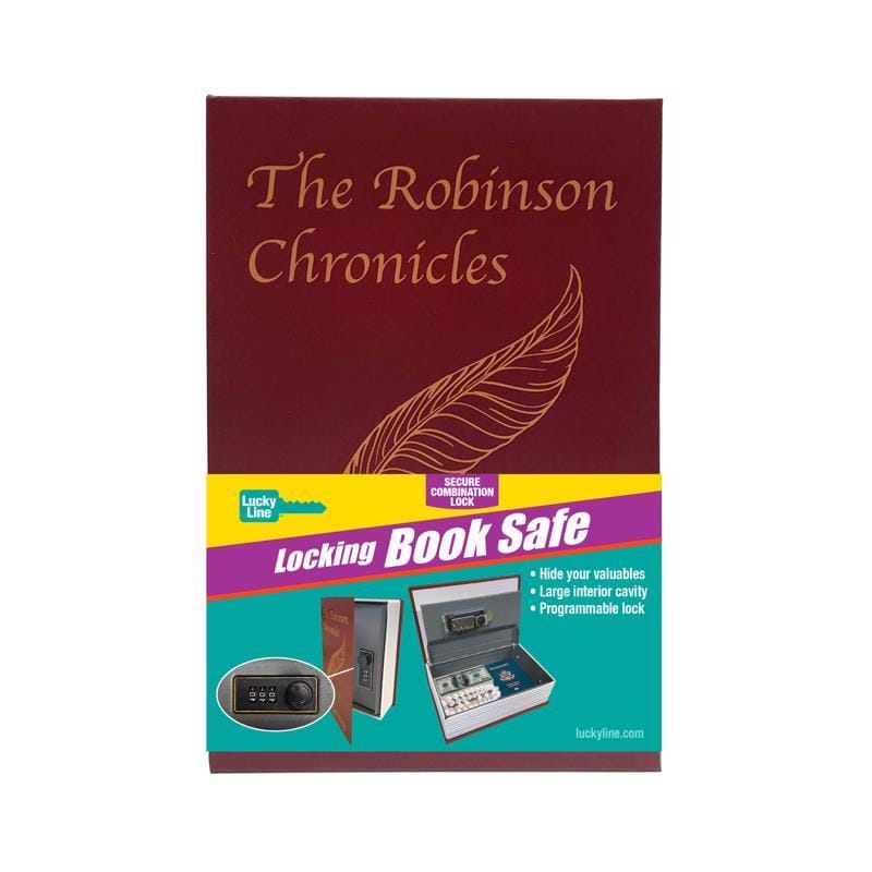 Lucky Line 62200 Combination Lock Burgundy Book Safe