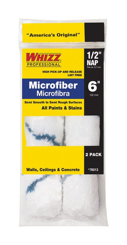 Whizz 76013 Microfiber 6 in. W X 1/2 in. Mini Paint Roller Cover 2 pk