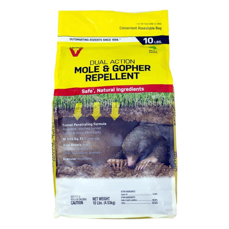 Victor M7002-2 Dual Action Animal Repellent Granules For Gophers and Moles 10 lb