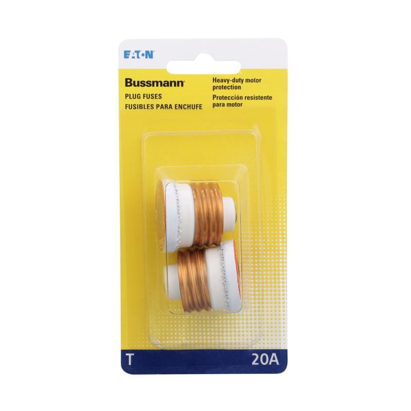 Bussmann BP/T-20 20 amps Time Delay Plug Fuse 2 pk