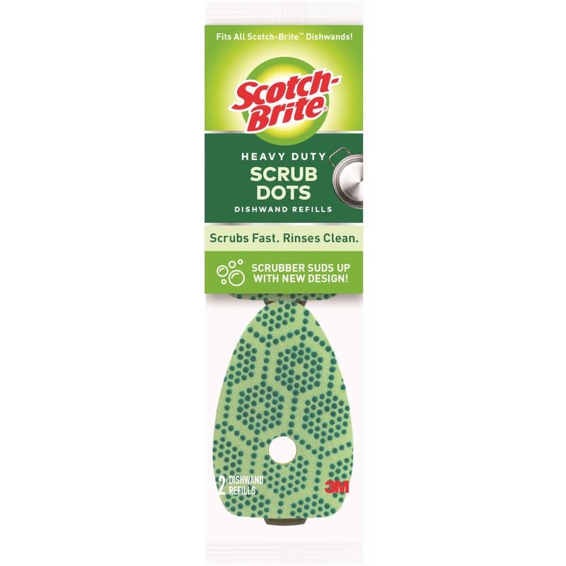 Scotch-Brite 488-2-7 Heavy Duty Sponge Refill For Dishwand 1.65 in. L 2 pk