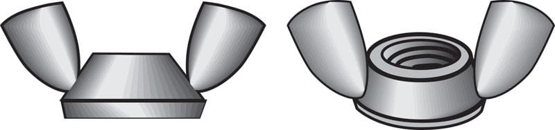 Hillman 180243 10/24 in. Zinc-Plated Steel SAE Wing Nut 100 pk