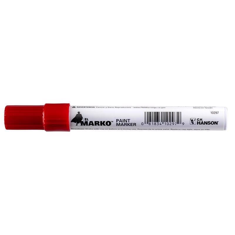 C.H. Hanson 10297 El Marko Red Valve Tip Paint Marker 1 pc