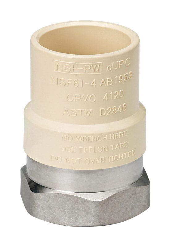 Homewerks 541-1-1-B Schedule 40 1 in. Slip X 1 in. D FPT CPVC Transition Adapter 1 pk