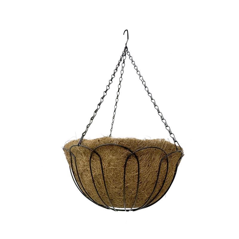 Living Accents HY11-35-18 18 in. W Steel Hanging Basket Black