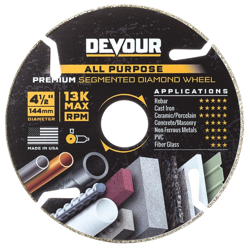 Nutek NT045AP DEVOUR 4-1/2 in. D Diamond Segmented Cutting Wheel