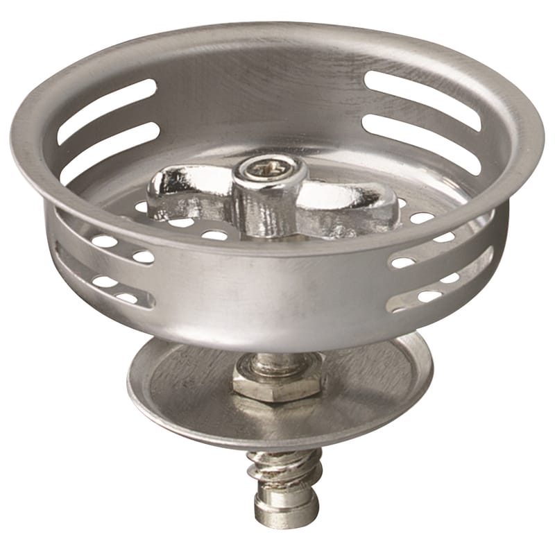 Plumb Pak PP820-34 3-1/2 in. D Silver Stainless Steel Strainer Basket