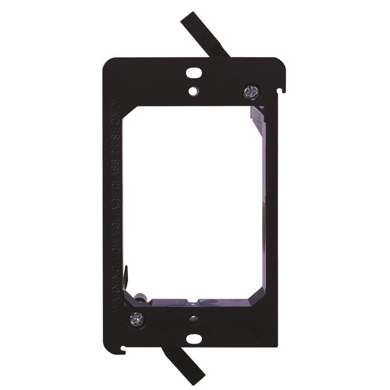 Vanco MB1-AC Old Work Rectangle PVC 1 gang Low Voltage Mounting Bracket Black