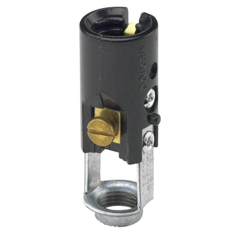 Leviton 10025-000 Phenolic Incandescent Candelabra Base Keyless Lampholder 1 pk