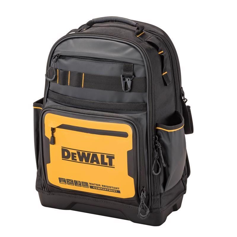 Dewalt DWST560102 7.75 in. W X 18.75 in. H Polyester/Tarpaulin Pro Backpack Tool Bag 43 pocket Black/Yellow 1 p