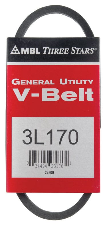 Mitsuboshi 3L170A FHP General Utility V-Belt 0.38 in. W X 17 in. L For Fractional Horsepower Motors