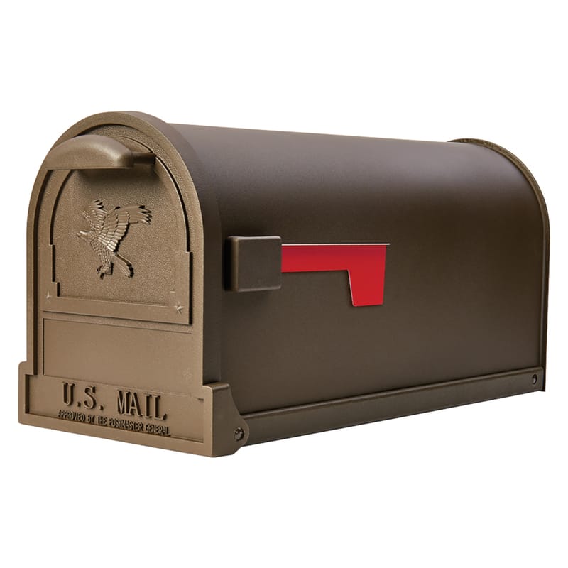 Architectural Mailboxes AR15T0AM Arlington Classic Galvanized Steel Post Mount Bronze Mailbox