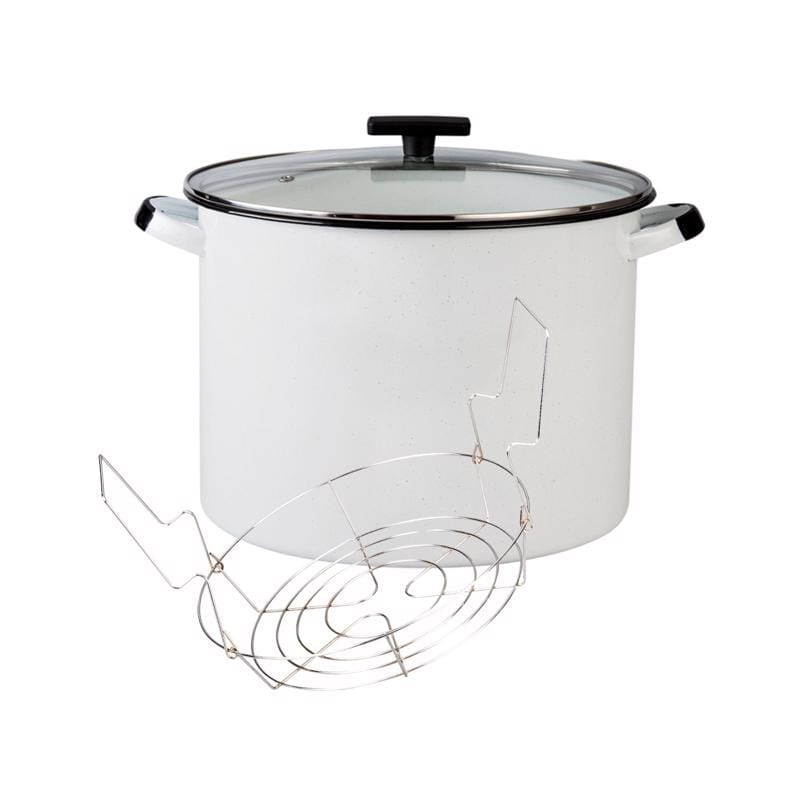 Granite Ware 323201 Ceramic Over Steel Canner 21 qt White