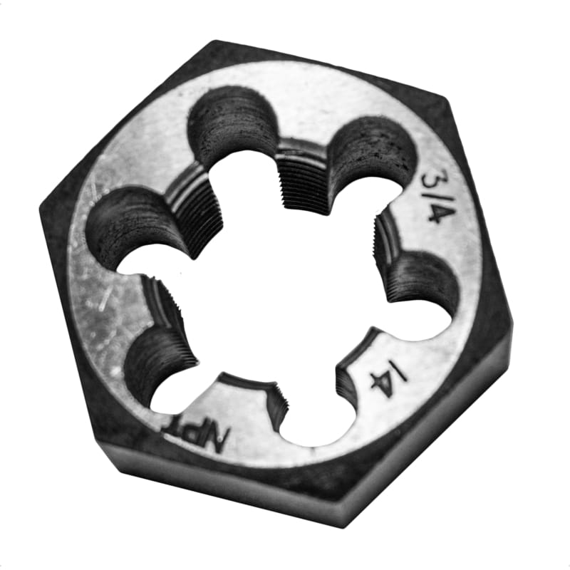 Century Drill & Tool 98305 3/4-14 NPT Hexagon Die