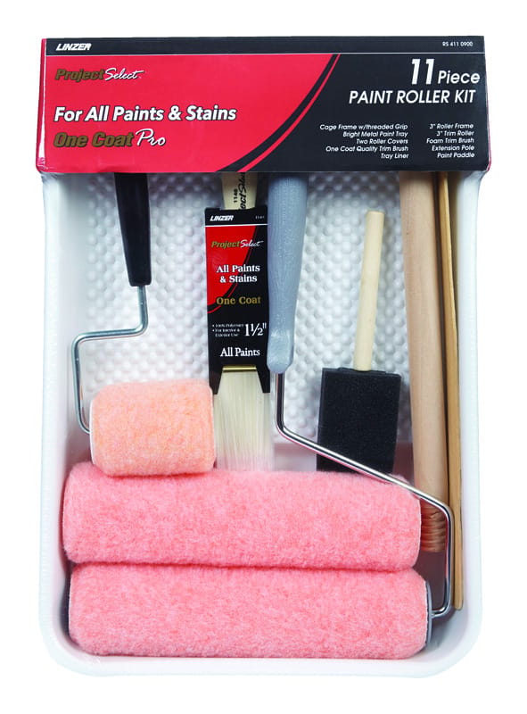 Linzer RS 411 0900 Project Select 9 in. W Regular Paint Roller Kit Threaded End