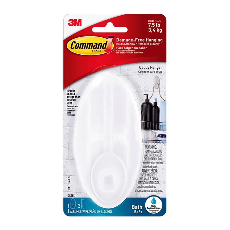 3M BATH19-ESF Command Large Plastic Caddy Hanger 5 in. L 1 pk