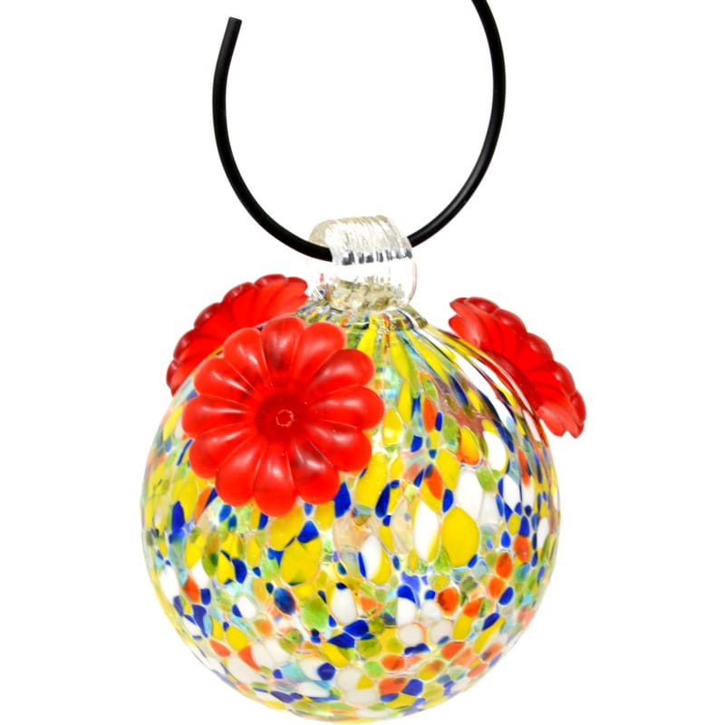 Songbird Essentials GEHF005 Gift Essentials Hummingbird 8 oz Glass Hummingbird Feeder Nectar Bird Feeder 3 p