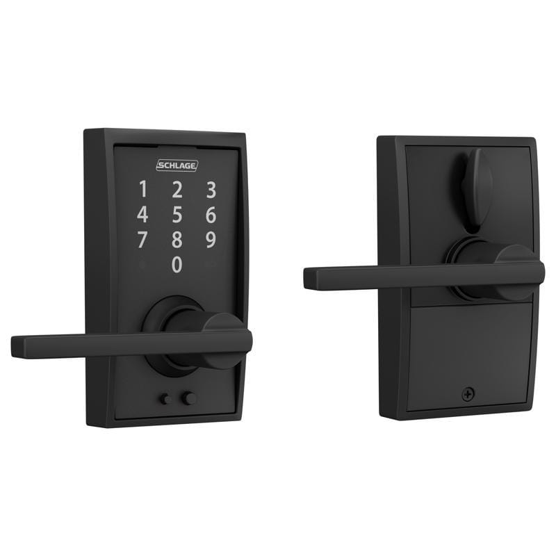 Schlage FE695VCEN622LAT Matte Black Metal Touchscreen Lever