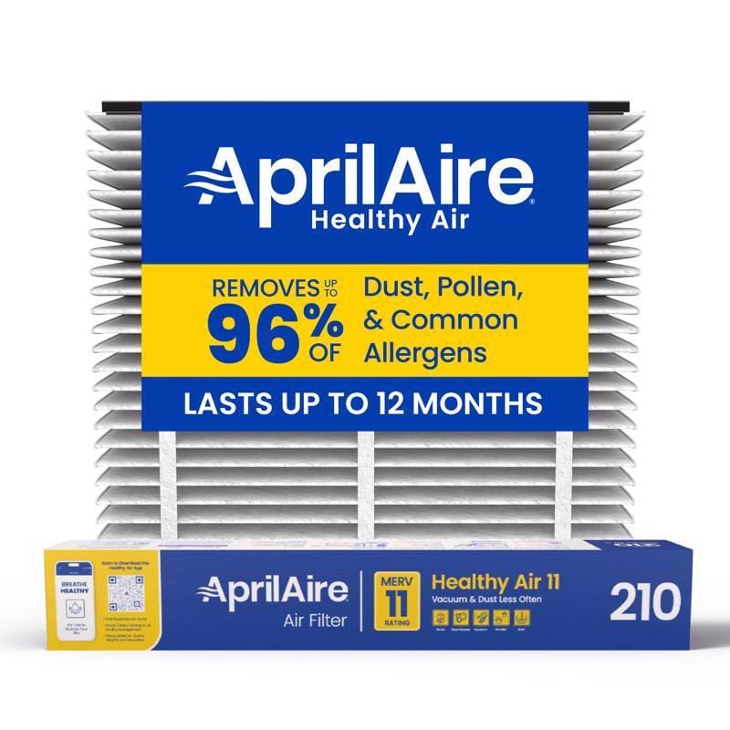 Aprilaire 210 20 in. W X 25 in. H X 4 in. Synthetic Fiber 11 MERV Pleated Air Cleaner Cabinet Air Filter