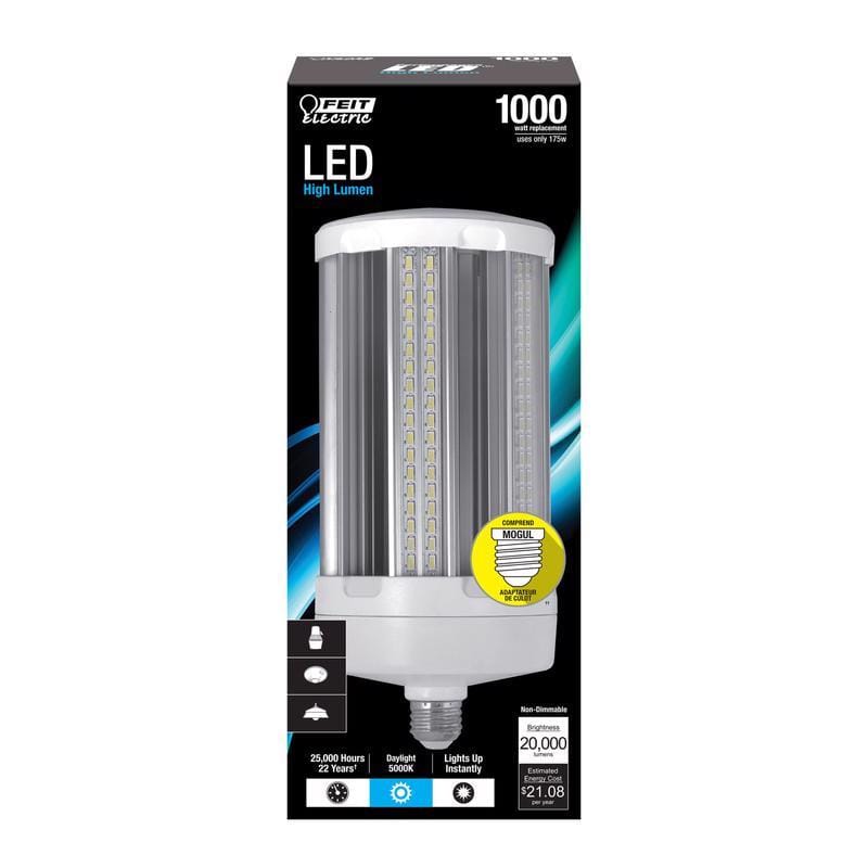 Feit C20000/5K/LED Cylinder E26 (Medium) LED Bulb Natural Light 1000 Watt Equivalence 1 pk