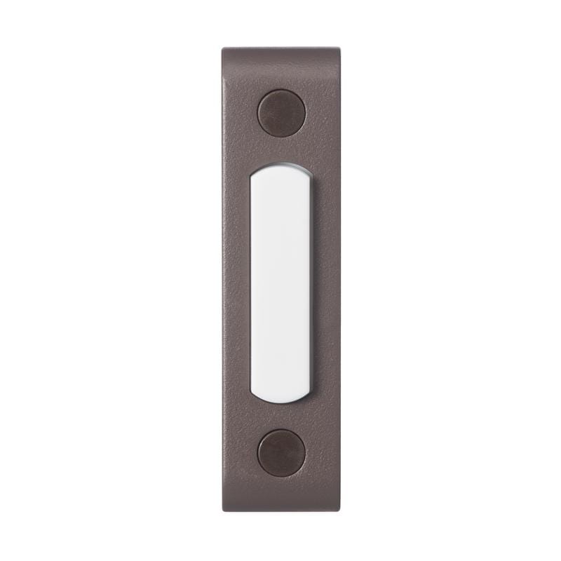 Heath Zenith 18000218 Oil Rubbed Bronze Brown Metal Wired Pushbutton Doorbell