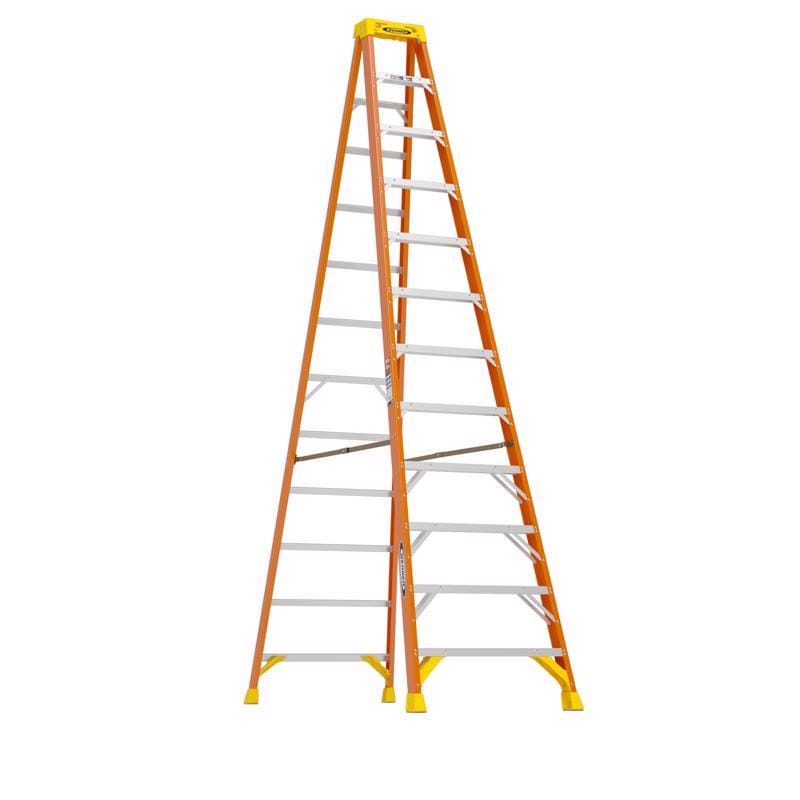 Werner 6212 12 ft. H Fiberglass Step Ladder Type IA 300 lb. cap.