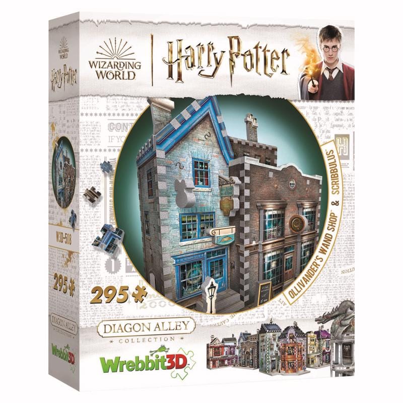 WREBBIT3D W3D-0508 Harry Potter Olivander's Wand Shop & Scribbulus 3D Jigsaw Puzzle Multicolored 295 pc