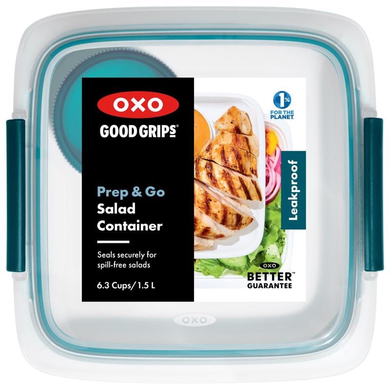 Oxo 11424400 Good Grips 6.3 cups White and Blue Split Food Container w/Lid 1 pk