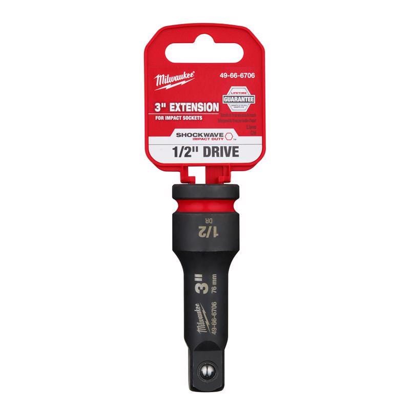 Milwaukee 49-66-6706 SHOCKWAVE 3 in. X 1/2 in. drive SAE Impact Extension 1 pc